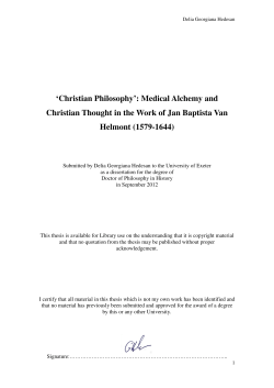 Christian Philosophy - Open Research Exeter