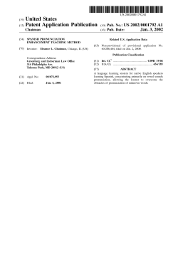 Spanish pronunciation enhancement teaching method
