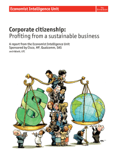 Corporate citizenship: Profiting from a sustainable business