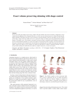 Exact volume preserving skinning with shape control