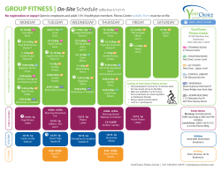 Group Fitness Schedule: April 24