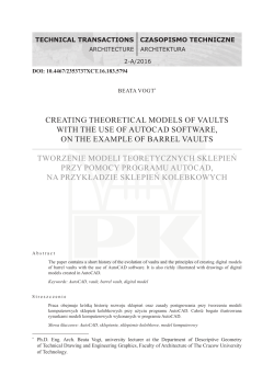 creating theoretical models of vaults with the use of autocad