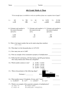 Grade Four Math-A