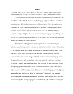 Discourse Practices of Battling in Hip Hop