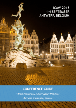 icaw 2015 1-4 september antwerp, belgium conference guide