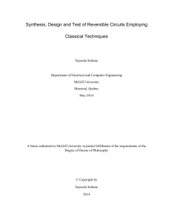 Synthesis, Design and Test of Reversible Circuits