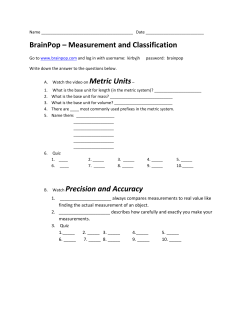 BrainPop &ndash; Measurement and Classification Metric Units&ndash; Precision
