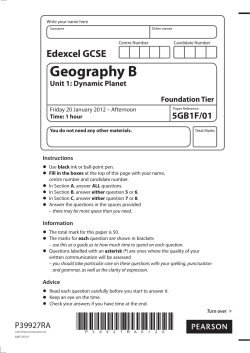 Geography B - Edexcel