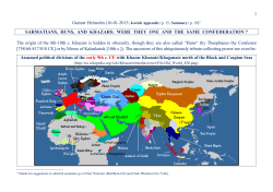 1 SARMATIANS, HUNS, AND KHAZARS: WERE THEY - Q