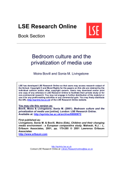 chapter 8 bedroom culture and the privatization of media use