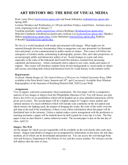 art history 002: the rise of visual media