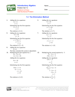 Introductory Algebra - Math TV Schools Media Server