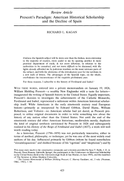 Prescott`s Paradigm: American Historical Scholarship and the