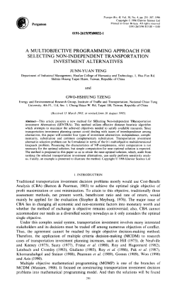 a multiobjective programming approach for selecting non