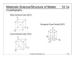 12-1a Materials Science/Structure of Matter