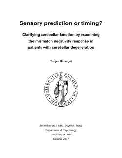 Sensory prediction or timing?