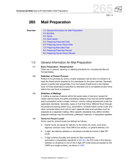 DMM 265 Bound Printed Matter Mail Preparation for Commercial