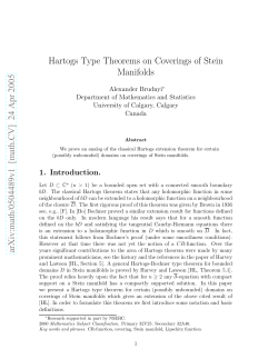 arXiv:math/0504489v1 [math.CV] 24 Apr 2005