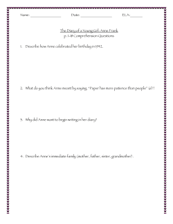 The Diary of a Young Girl: Anne Frank p. 1
