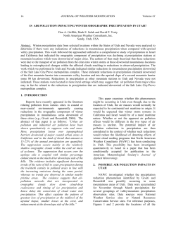 Is Air Pollution Impacting Winter Orographic Precipitation in Utah?
