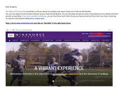 Office of Financial Aid on the Intranet