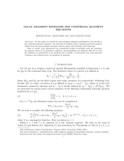 LOCAL GRADIENT ESTIMATES FOR CONFORMAL QUOTIENT