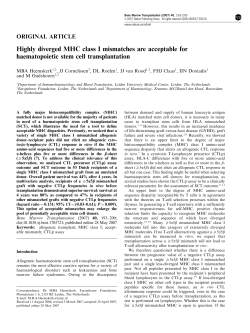 Highly diverged MHC class I mismatches are