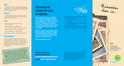 Starting the conversation if someone close to you is dying