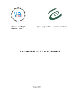 Employment policy in Azerbaijan