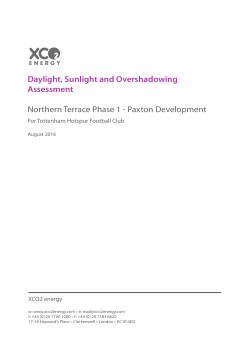 Daylight, Sunlight and Overshadowing Assessment Northern