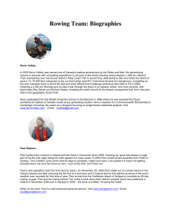 The Rowing Team Biographies