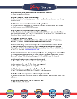 Q: What caliber teams participate in the Disney Soccer Showcase