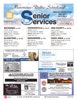 ESCANABA (p. 2-5) GLADSTONE (p. 10-12