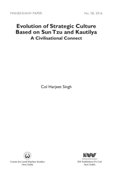 Evolution of Strategic Culture Based on Sun Tzu and Kautilya