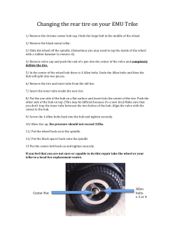 Changing the rear tire on your EMU Trike