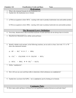 Revision of Arrhenius`s Definition (pg