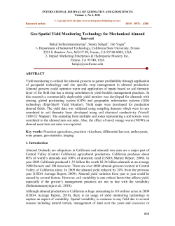 GeoSpatial Yield Monitoring Technology for Mechanized Almond