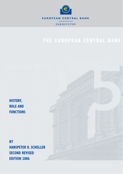 The European Central Bank: History, Role and Functions, second