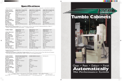 Product Manual for Tumble Belt/Tumble Barrel/DCM