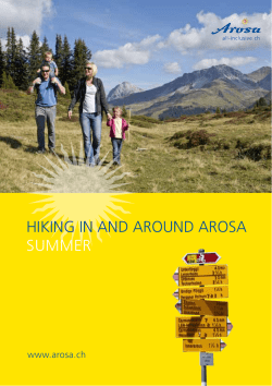HIKING IN AND AROUND AROSA SUmmeR