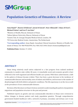 Population Genetics of Omanies: A Review