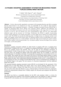 a dynamic grasping assessment system for measuring finger forces