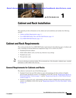 Cabinet and Rack Installation