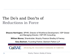 The Rights and Wrongs of Reductions in Force