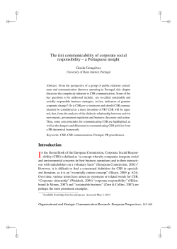 Organisational and Strategic Communication Research