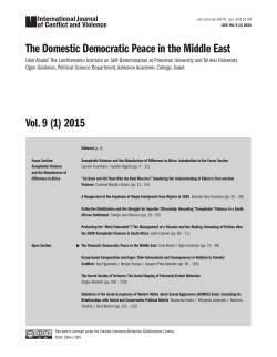 The Domestic Democratic Peace in the Middle East