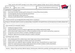 Com ponents of skill related fitness