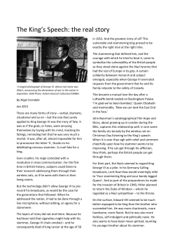 The King`s Speech: the real story