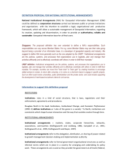 Definition of Institutional Arrangement - UN-GGIM