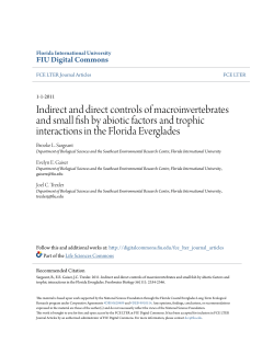 Indirect and direct controls of macroinvertebrates and small fish by